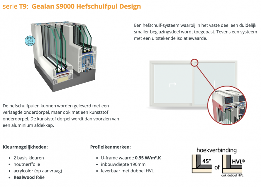 Hefschuifpui S9000 Design